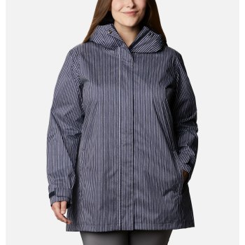 Columbia Ženske Jakne - Splash A Little II Plus Size Tamnoplave Prugice | JMCS-24806